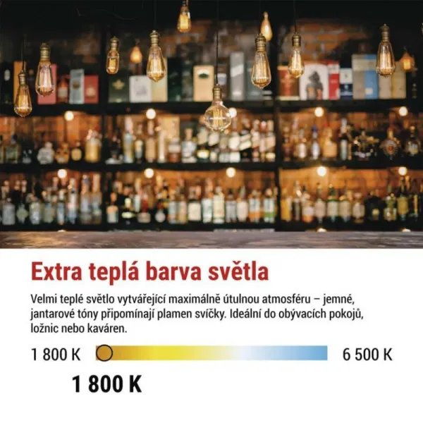 EMOS LED žiarovka DECO dymová A60 teplá biela