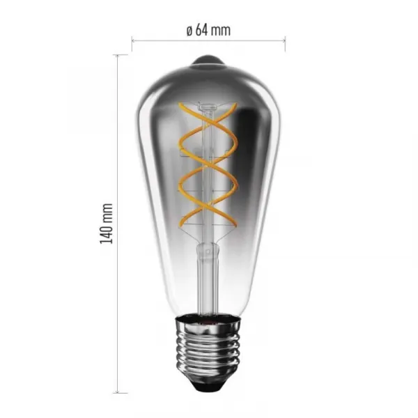 EMOS LED žiarovka DECO dymová ST64 teplá biela