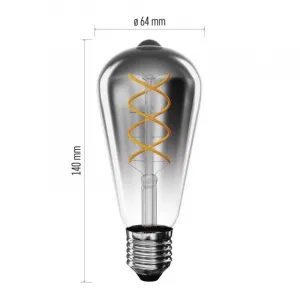 EMOS LED žiarovka DECO dymová ST64 teplá biela
