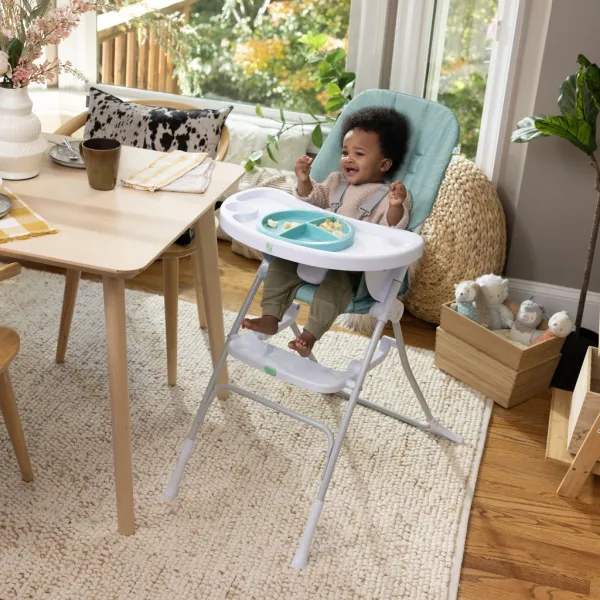 INGENUITY Stolička jedálenská skladacia Sun Valley™ Teal 6m+ do 15 kg
