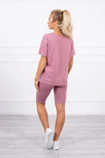 Legínovo Súprava top+legíny tmavoružová Farba: Ružová, Veľkosť: UNI