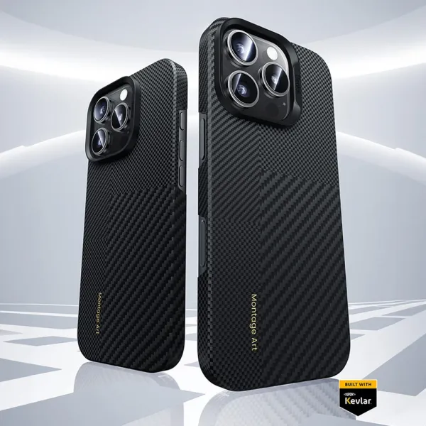 Benks Montage Magnetic Armor Air Kevlar obal PC Frame, iPhone 16, čierny