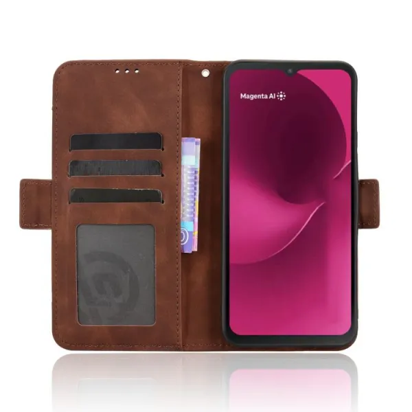 SLOT Peňaženkový obal pre T Phone 3 hnedý