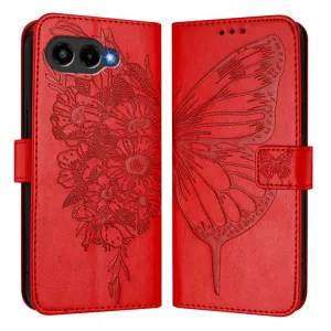 ART BUTTERFLY Peňaženkový obal pre T Phone 3 červený