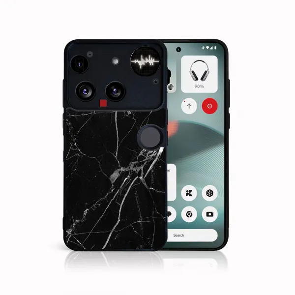 MY ART Ochranný kryt pre Nothing Phone (3) BLACK MARBLE (142)
