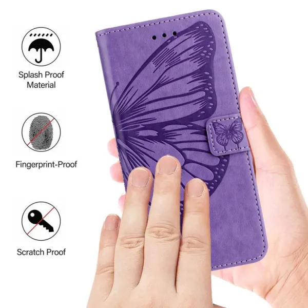 ART BUTTERFLY Peňaženkový obal pre T Phone 3 svetlofialový