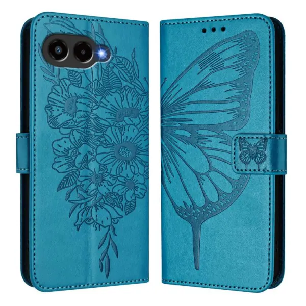 ART BUTTERFLY Peňaženkový obal pre T Phone 3 modrý