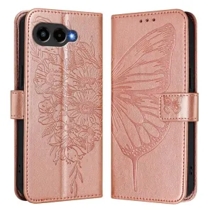 ART BUTTERFLY Peňaženkový obal pre T Phone 3 ružový