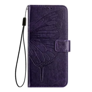 ART BUTTERFLY Peňaženkový obal pre T Phone 3 tmavofialový