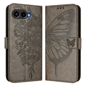 ART BUTTERFLY Peňaženkový obal pre T Phone 3 šedý