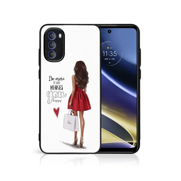 MY ART Ochranný kryt pre Motorola Moto G31 / G41 RED DRESS (137)