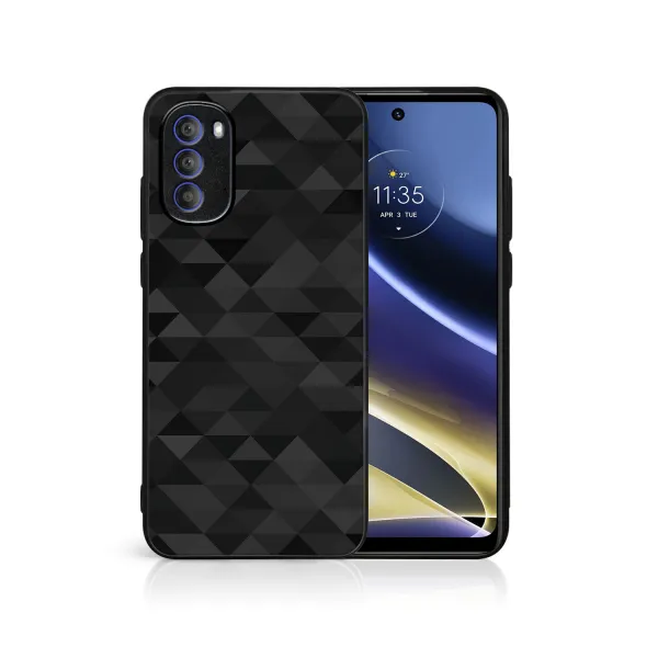 MY ART Ochranný kryt pre Motorola Moto G31 / G41 BLACK TRIANGLES (232)