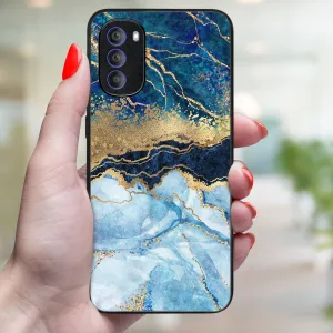 MY ART Ochranný kryt pre Motorola Moto G31 / G41 BLUE MARBLE (141)