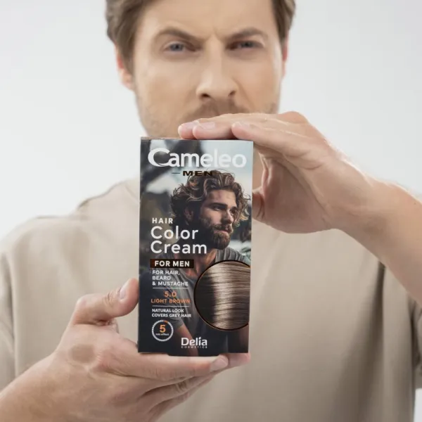 Delia Cosmetics Cameleo Men farba na vlasy odtieň 5.0 Light Brown 30 ml