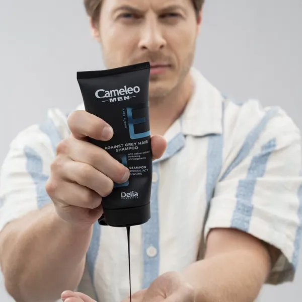 Delia Cosmetics Cameleo Men šampón proti šediveniu tmavých vlasov 150 ml