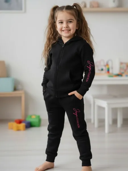 Dievčenská mikina na zips hrubá PINK