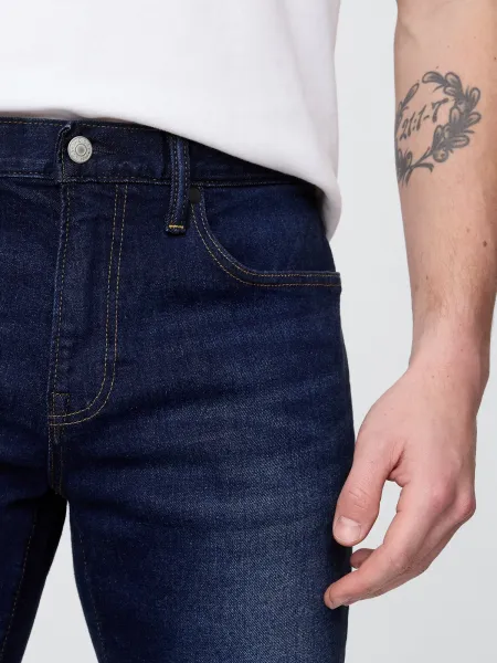 Modré pánske rifle slim straight worn GAP