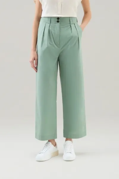Nohavice Woolrich Poplin Pant Sage
