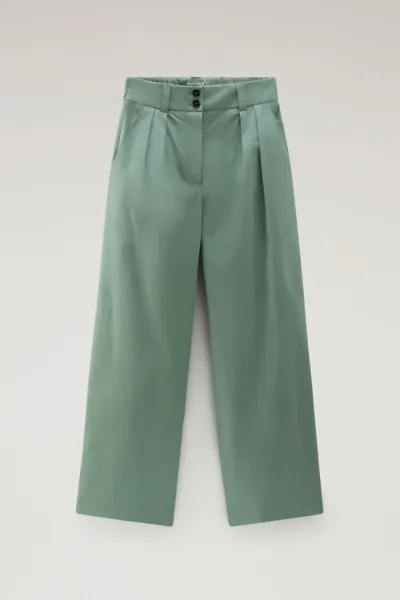 Nohavice Woolrich Poplin Pant Sage