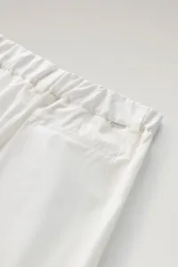 Nohavice Woolrich Poplin Pant Plaster White