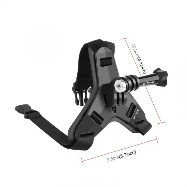 Puluz Motorcycle Chin držiak na prilbu pre športové kamery, čierny (PU579B)