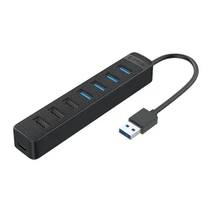 Orico TWU32-4A HUB adaptér USB 3.1 - USB 3.1 / 3x USB 2.0 / USB-C, čierny