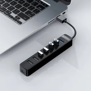 Orico TWU32-4A HUB adaptér USB 3.1 - USB 3.1 / 3x USB 2.0 / USB-C, čierny