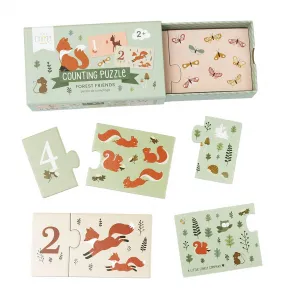 A Little Lovely Company - priradzovacie puzzle – počítanie s kamarátmi z lesa