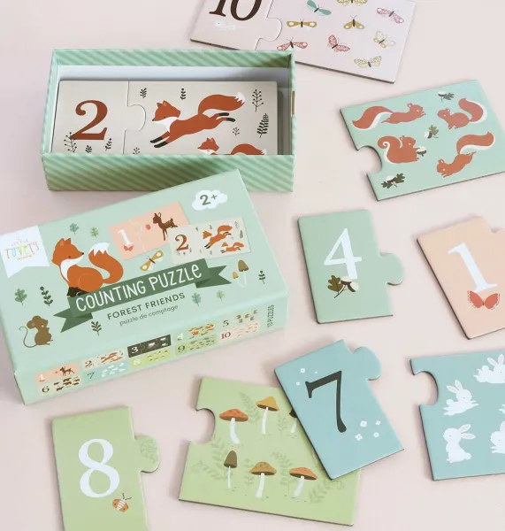 A Little Lovely Company - priradzovacie puzzle – počítanie s kamarátmi z lesa