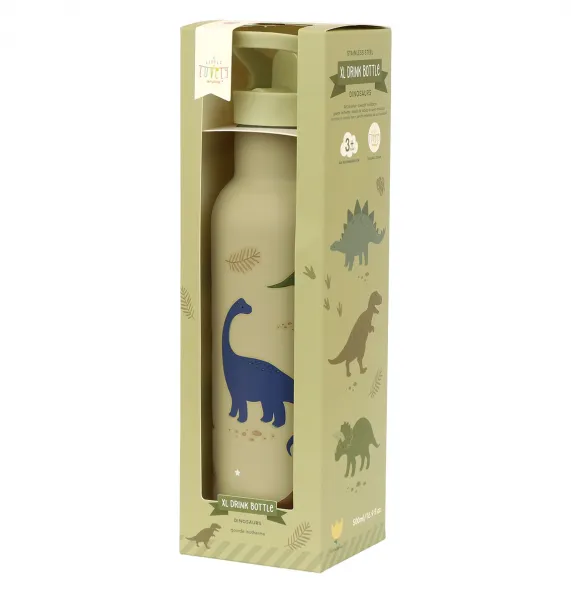 A Little Lovely Company - antikorová fľaša na pitie, 500 ml - dinosaury
