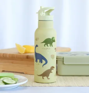 A Little Lovely Company - antikorová fľaša na pitie, 500 ml - dinosaury