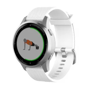 BStrap Silicone Land remienok na Garmin Vivoactive 4, white (SGA006C03)