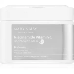 Mary&May Niacinamide Vitamin C Brightening Mask sada plátenných masiek pre rozjasnenie pleti 30 ks