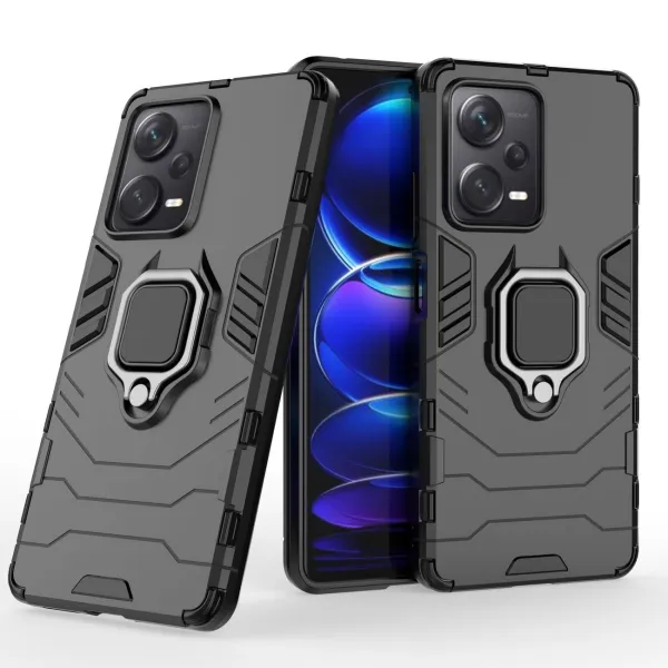 MG Ring Armor kryt na Xiaomi Redmi Note 12 Pro Plus, čierny