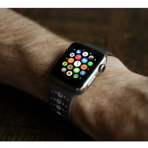 BStrap Silicone Sport remienok na Apple Watch 38/40/41mm, Black Gray (SAP007C02)