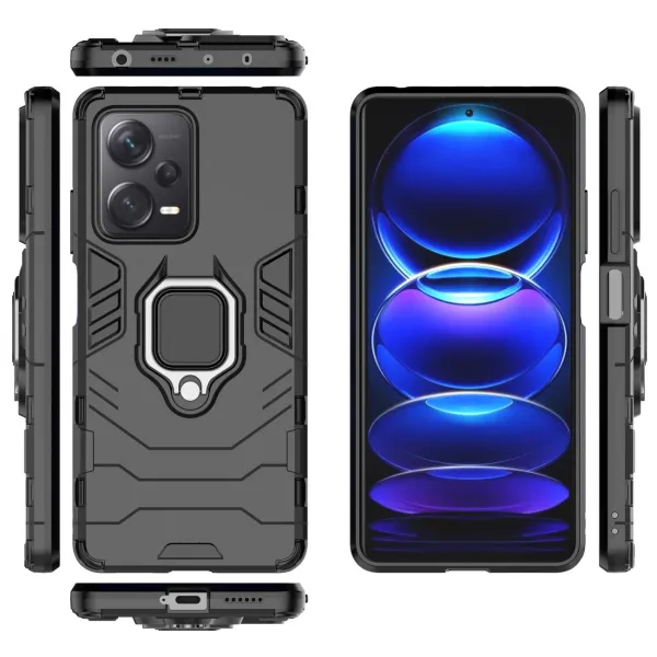 MG Ring Armor kryt na Xiaomi Redmi Note 12 Pro Plus, čierny