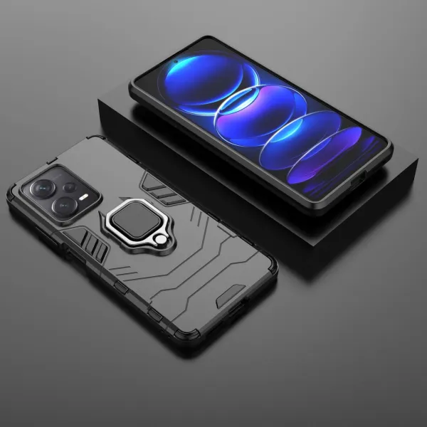 MG Ring Armor kryt na Xiaomi Redmi Note 12 Pro Plus, čierny