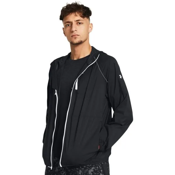 Under Armour LAUNCH LIGHTWEIGHT Pánska bunda, čierna, veľkosť