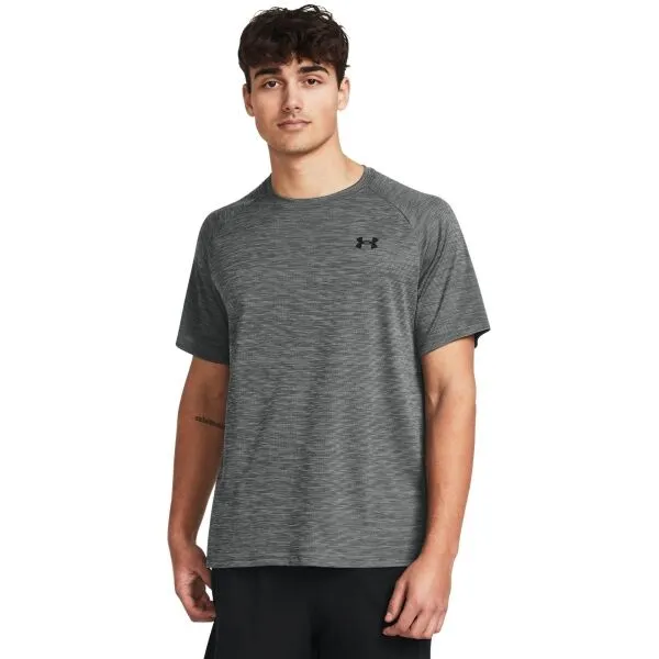 Under Armour TECH TEXTURED Pánske tričko, sivá, veľkosť M