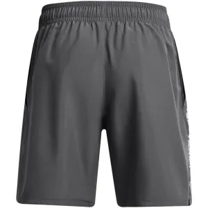 Under Armour WOVEN WORDMARK Pánske krátke nohavice, sivá, veľkosť