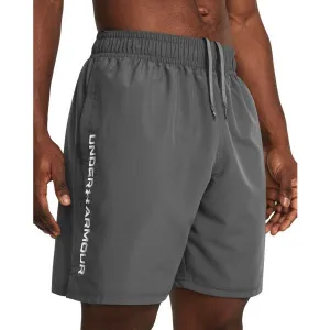 Under Armour WOVEN WORDMARK Pánske krátke nohavice, sivá, veľkosť