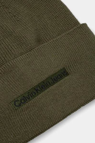 Čiapka Calvin Klein Jeans zelená farba, z tenkej pleteniny, K50K512452