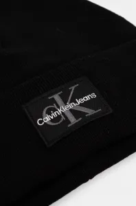 Čiapka Calvin Klein Jeans čierna farba, z hrubej pleteniny, K50K512455