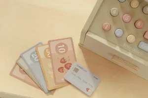 LITTLE DUTCH Pokladňa so skenerom a čítačkou kariet drevená