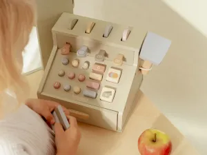 LITTLE DUTCH Pokladňa so skenerom a čítačkou kariet drevená
