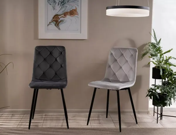 Signal Sametová jídelní židle Jerry černá