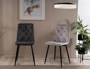 Signal Sametová jídelní židle Jerry černá