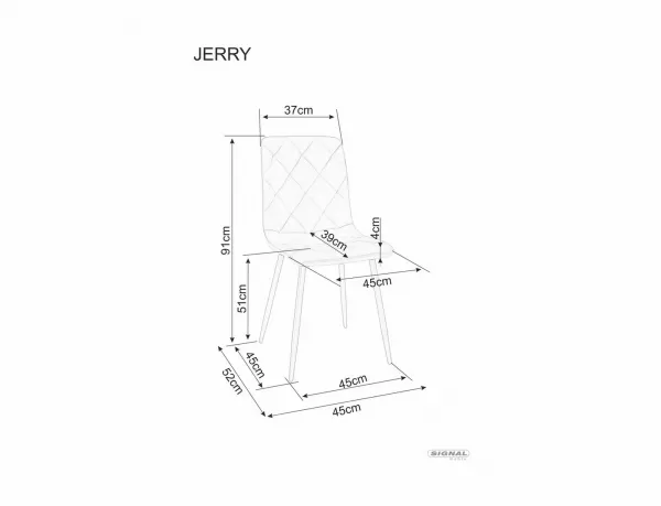 Signal Sametová jídelní židle Jerry tmavě béžová