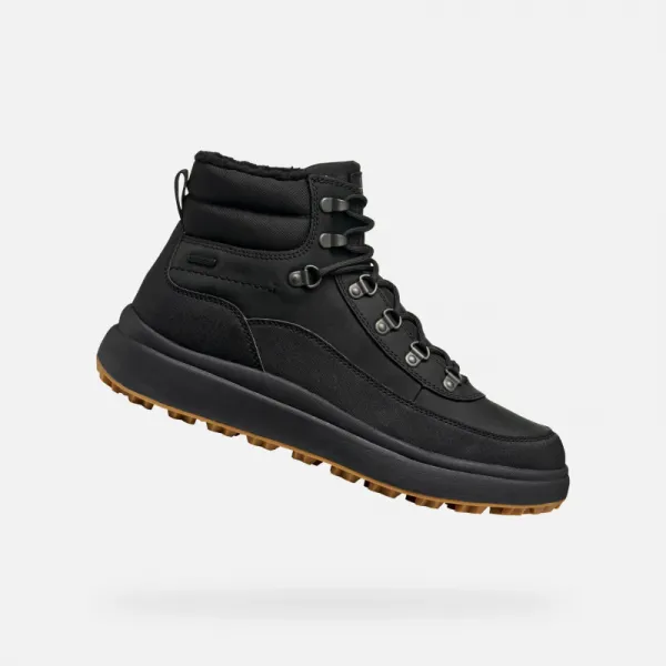 Pánske členkové zimné topánky GEOX Granito + GRIP B A M black