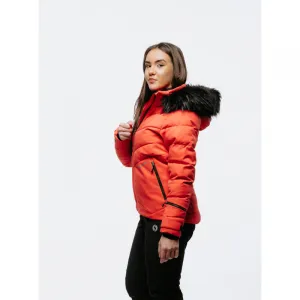 Dámska lyžiarska bunda s kapucňou BLIZZARD W2W Ski Jacket Lavarone, hot coral